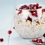 Healthy Chia Seed and Pomegranate Parfait