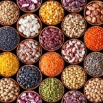 Seamless texture with legumes