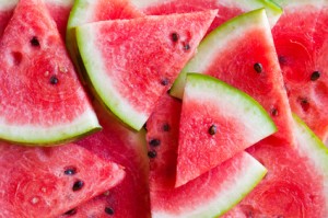 Slices of watermelon background