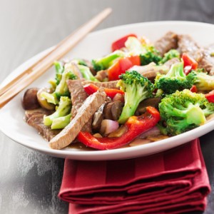 chinese stir fry with beef and vegetables