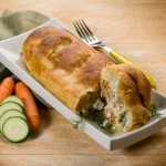 strudel with vegetables, vegetarian food